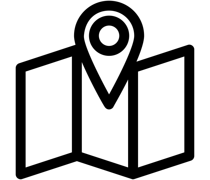 Pictogram of a pin on a map